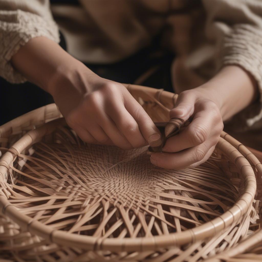 Wood Pics in Wicker Weaving