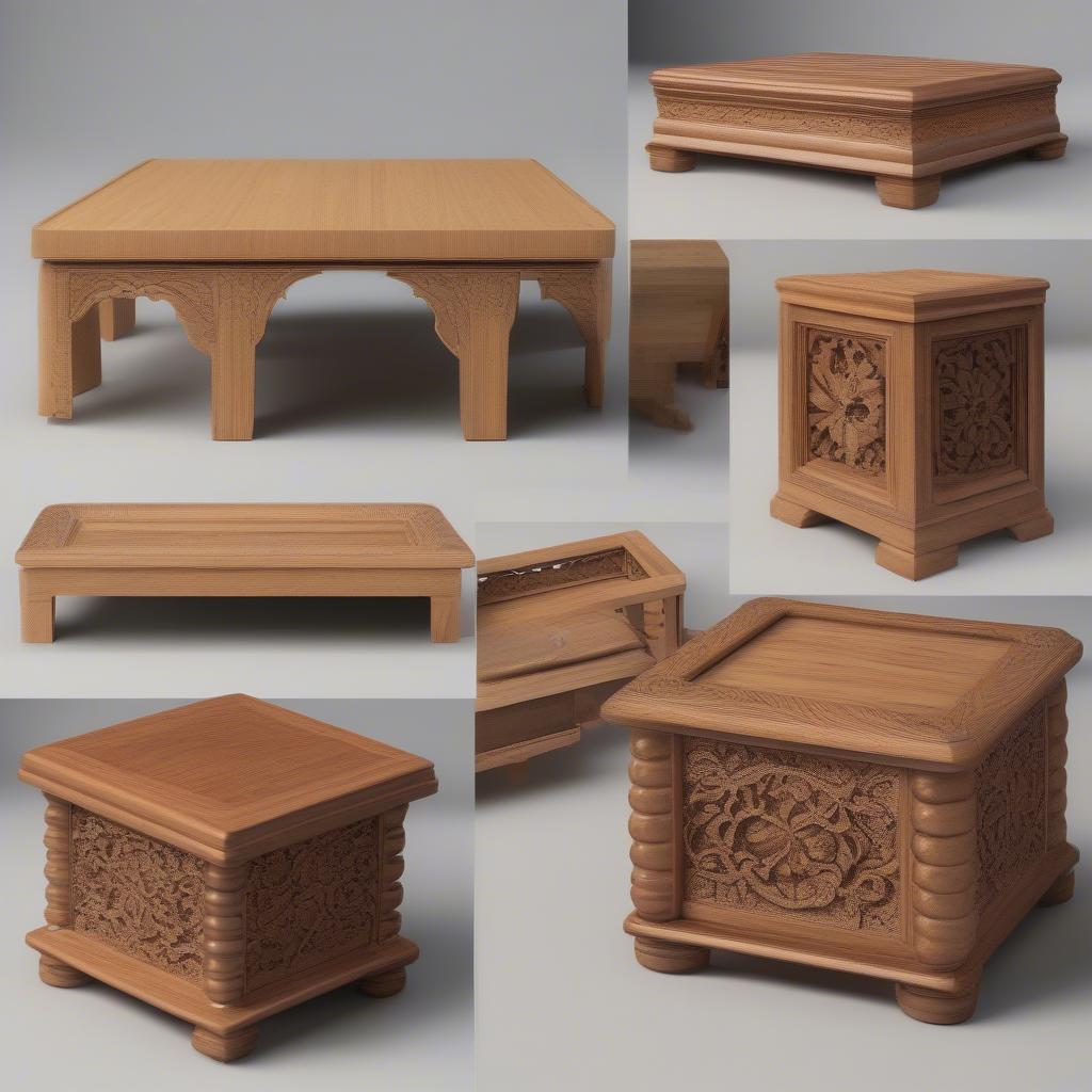 Various Wood Risers for Different Furniture Types