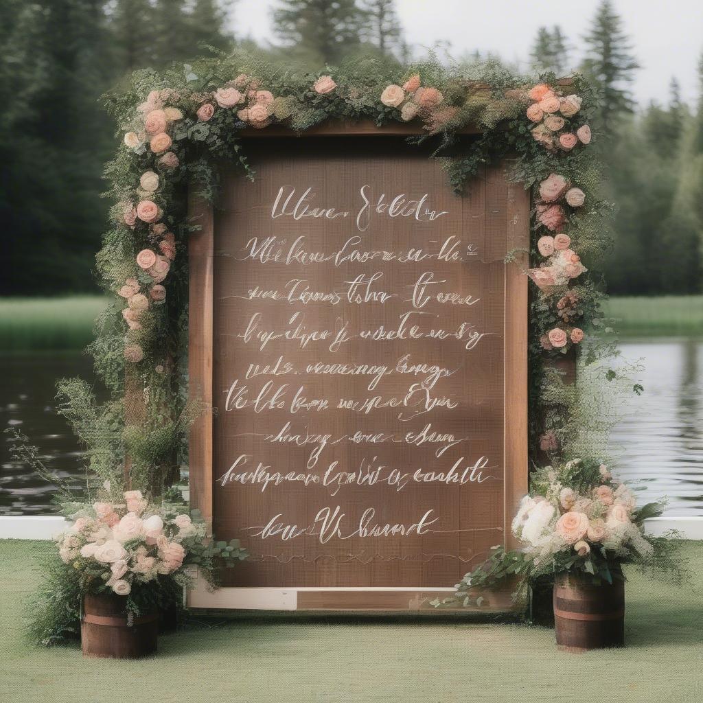 Wood Sign Wedding Ceremony Backdrop