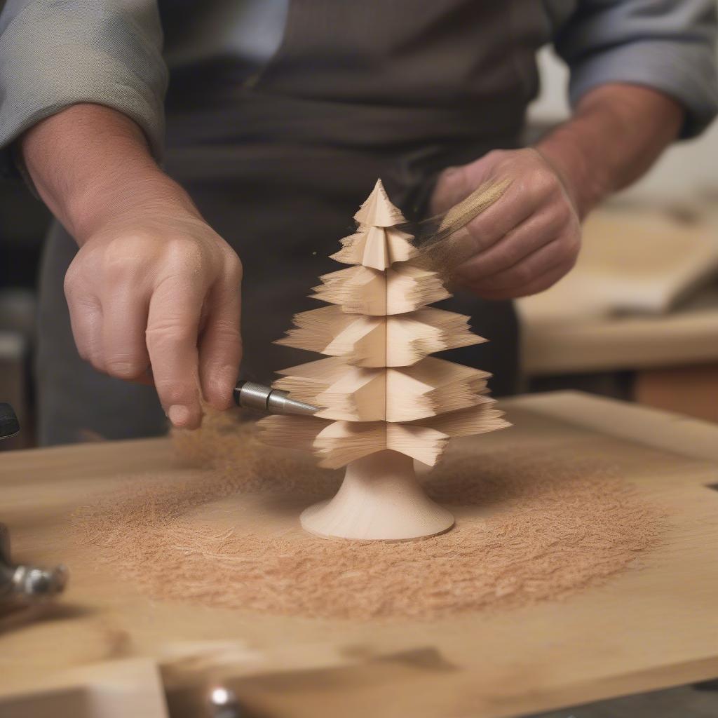 The Process of Making a Wood Turned Christmas Ornament