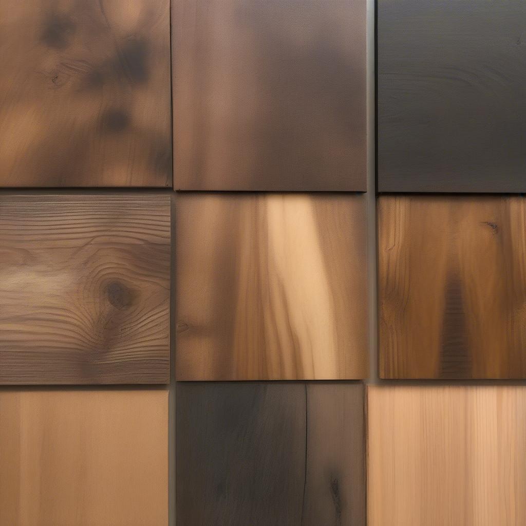 Close-up of Different Wood Finishes on A-Frame Signs