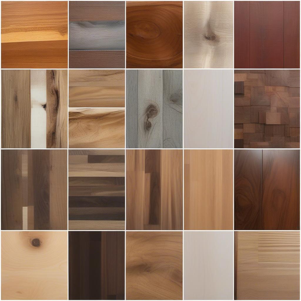 Various Wood Types and Finishes for Wall Art