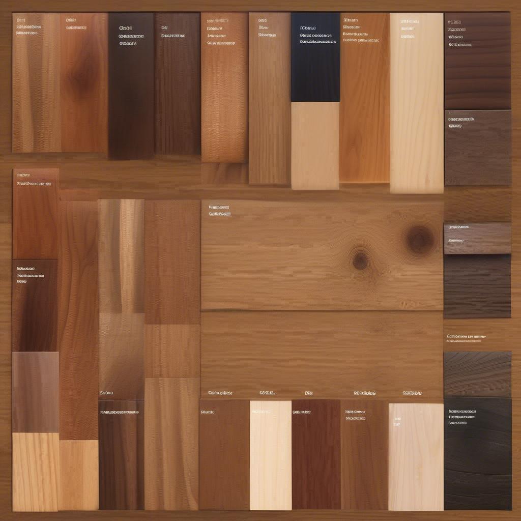 Wood Types Comparison Chart