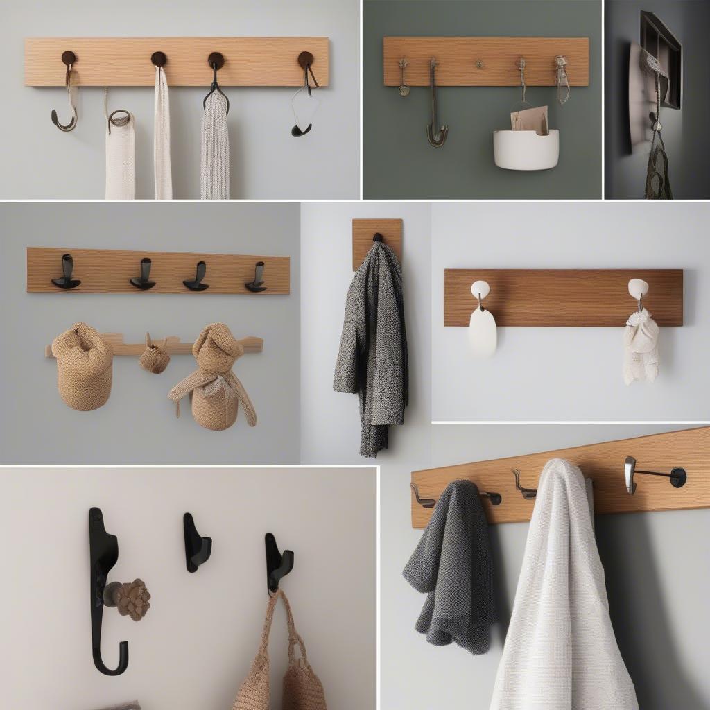 Wood Wall Hooks in Different Rooms