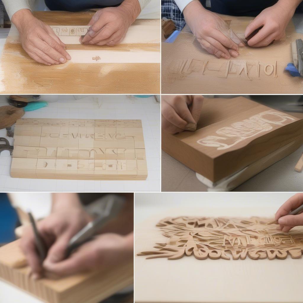 Wood Word Art Creation Process