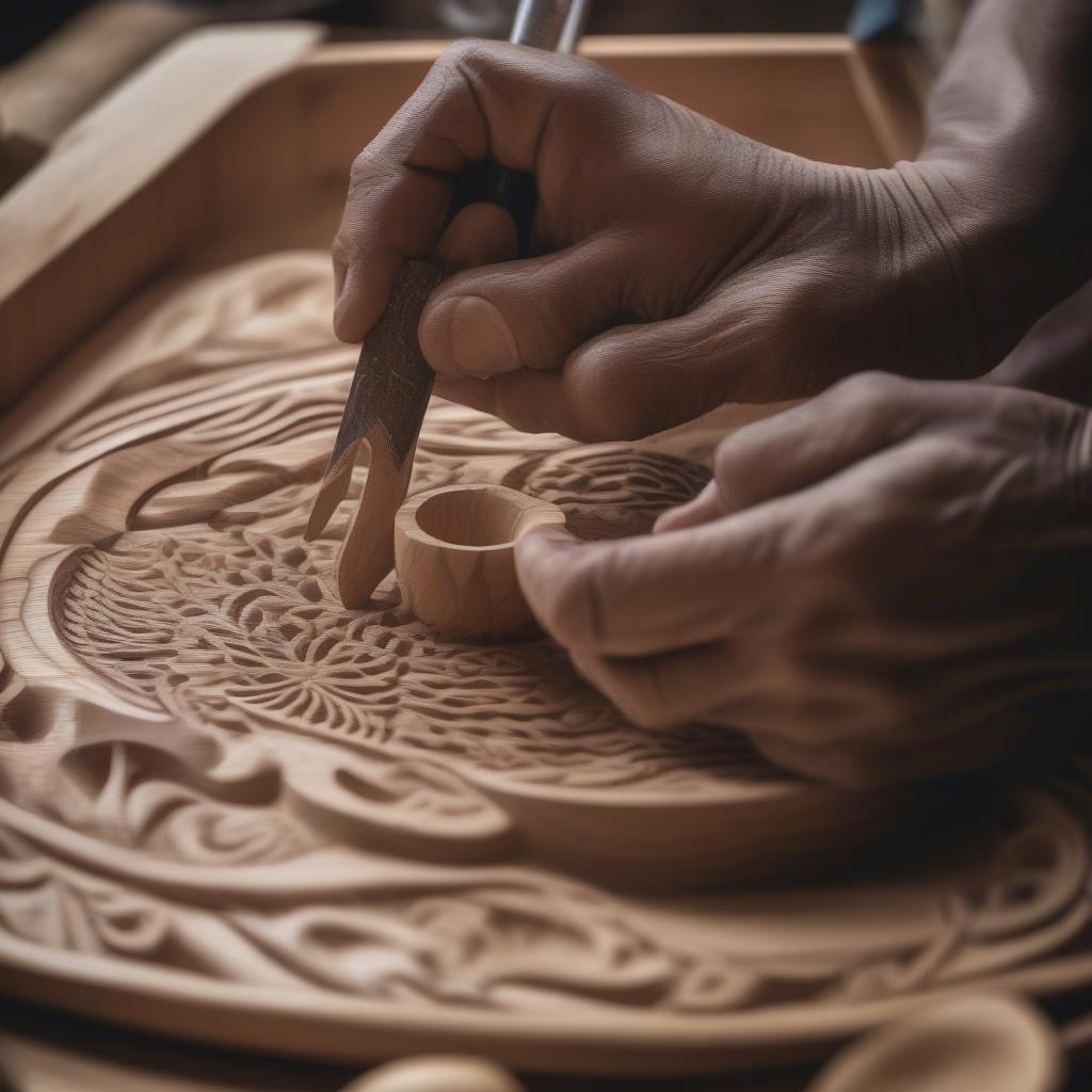 Wooden Bowl Carving Process