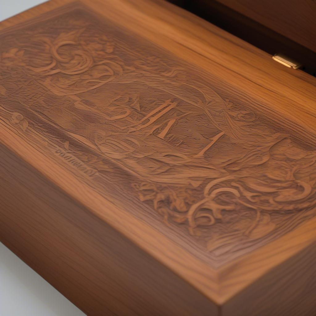 Close-up of Wooden Box Craftsmanship