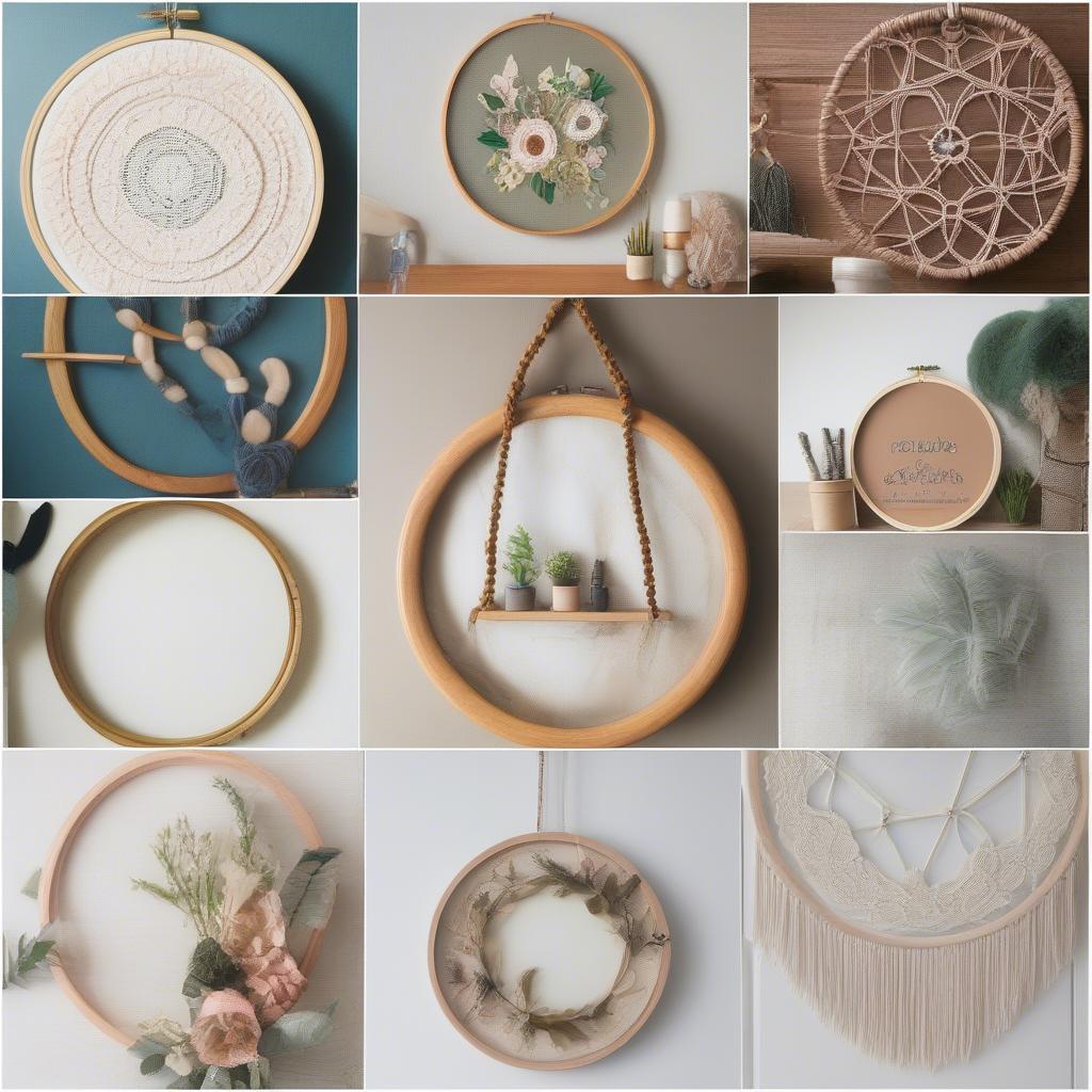 Wooden Circular Frame Craft Ideas