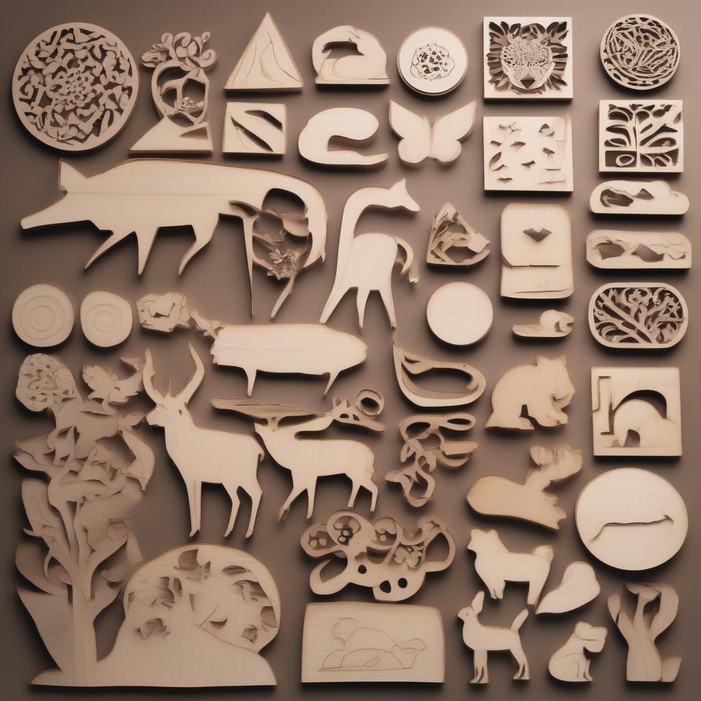 Variety of Wooden Cutouts for Different Projects