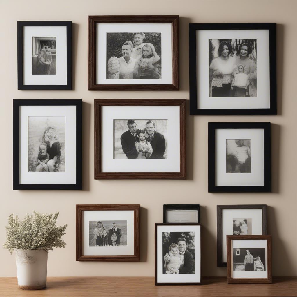 Wooden Family Photo Frames for Wall Decor