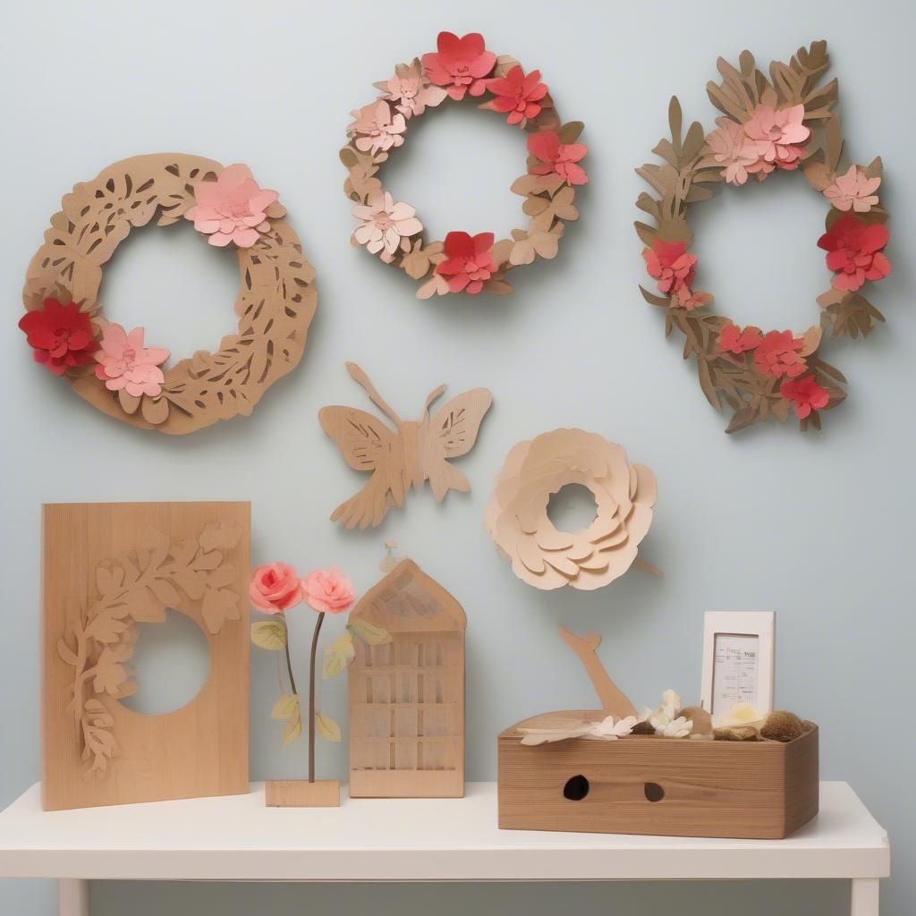 Home Decor Ideas Using Wooden Flower Cutouts