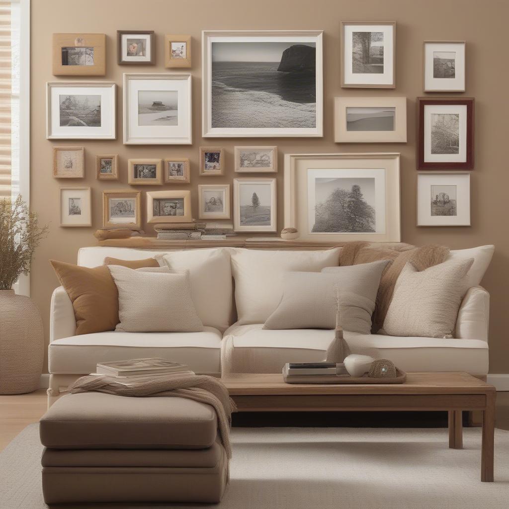 Wooden Frame Wall Gallery Wall Living Room