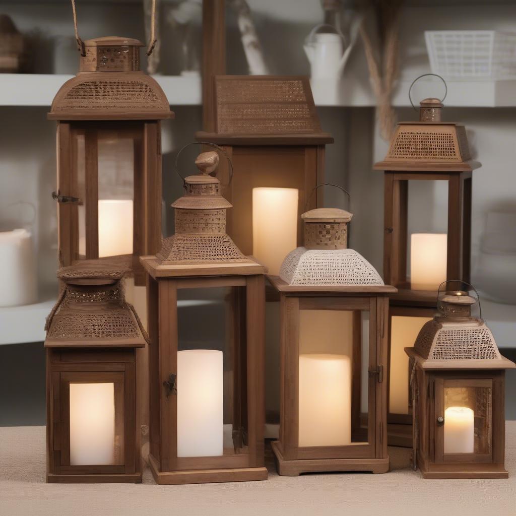 Wooden Lanterns in Bulk: A Variety of Styles and Sizes