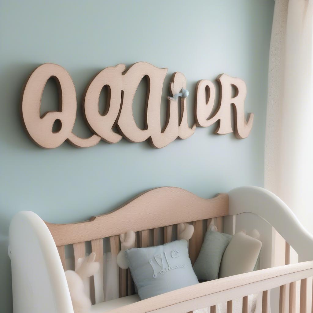 Wooden Name Sign for Nursery