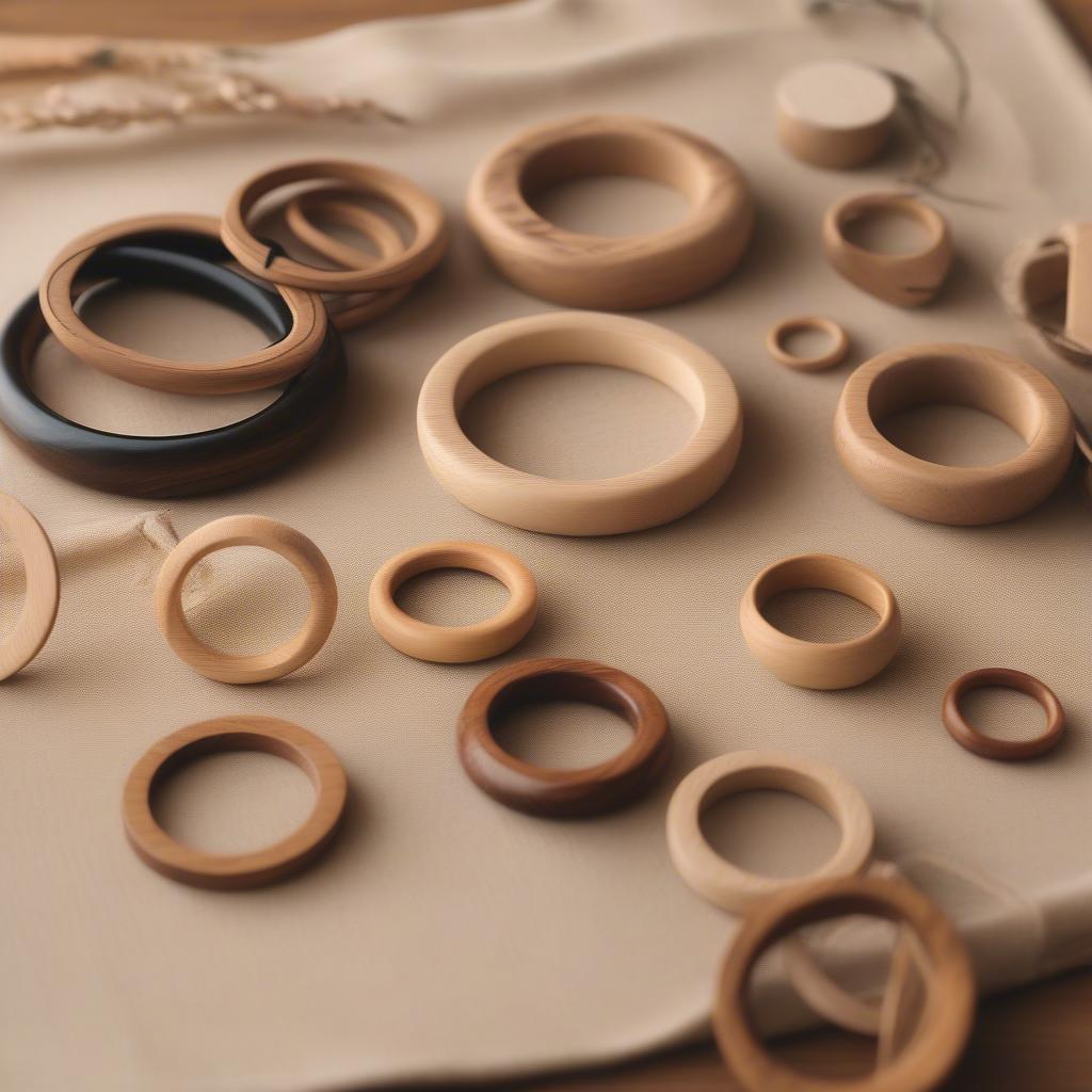 Variety of Wooden O Rings for Crafts