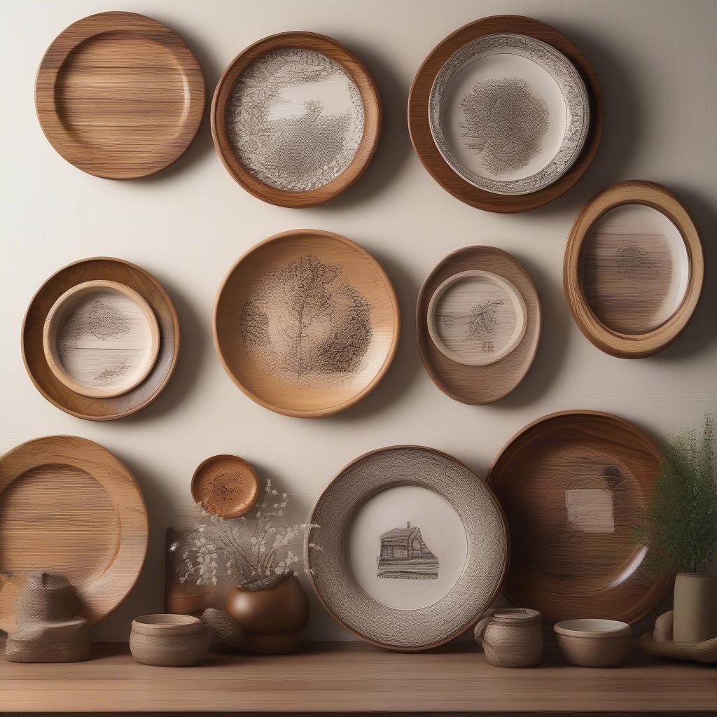 Wooden Plate Frames for Wall Display