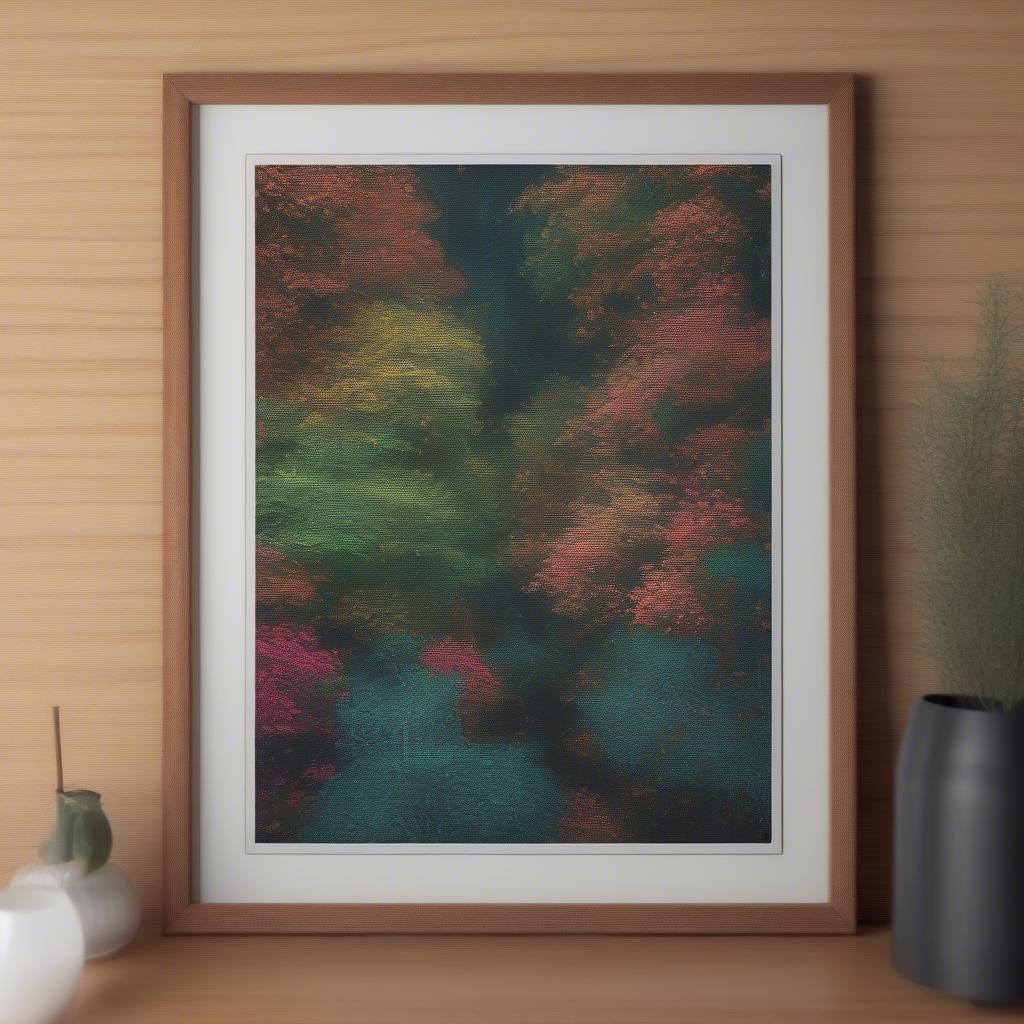 Wooden 24x30 Poster Frame Displaying Artwork