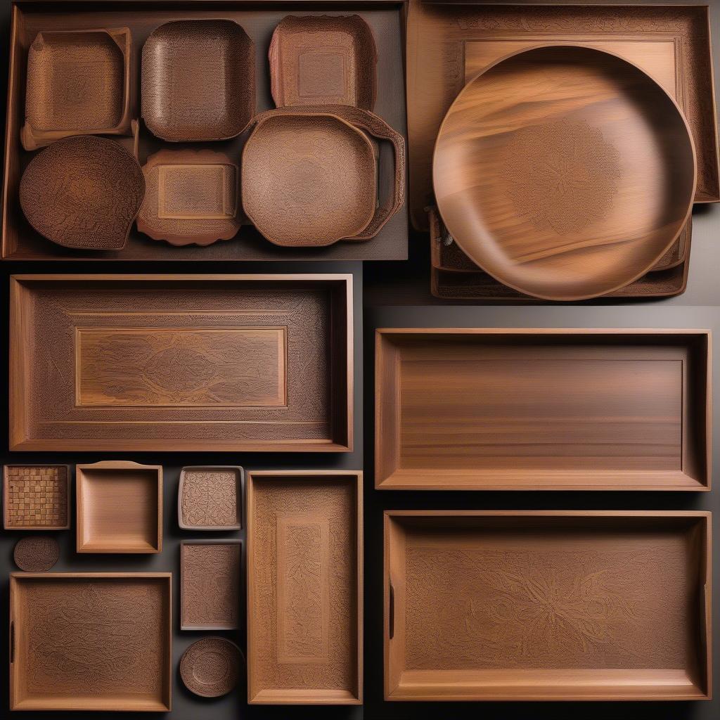 Wooden Square Trays: Sizes and Styles