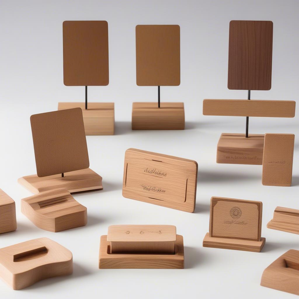 Different Sizes and Styles of Wooden Table Card Holders