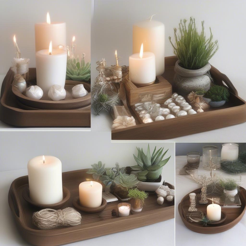 Decorating Ideas for a Wooden Tier Tray