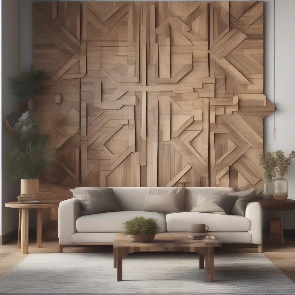 Wooden Wall Art in Different Living Room Styles