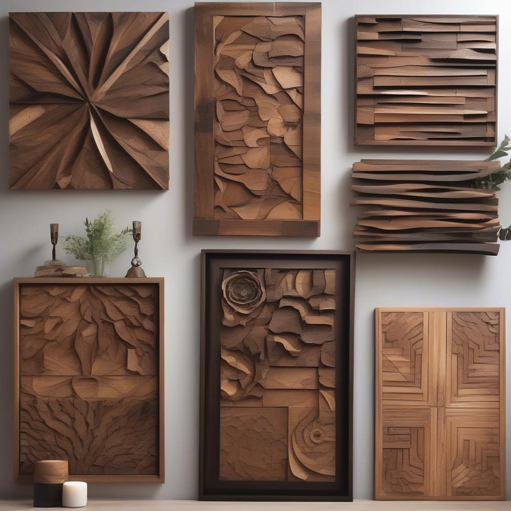 Various Styles of Wooden Wall Hangings