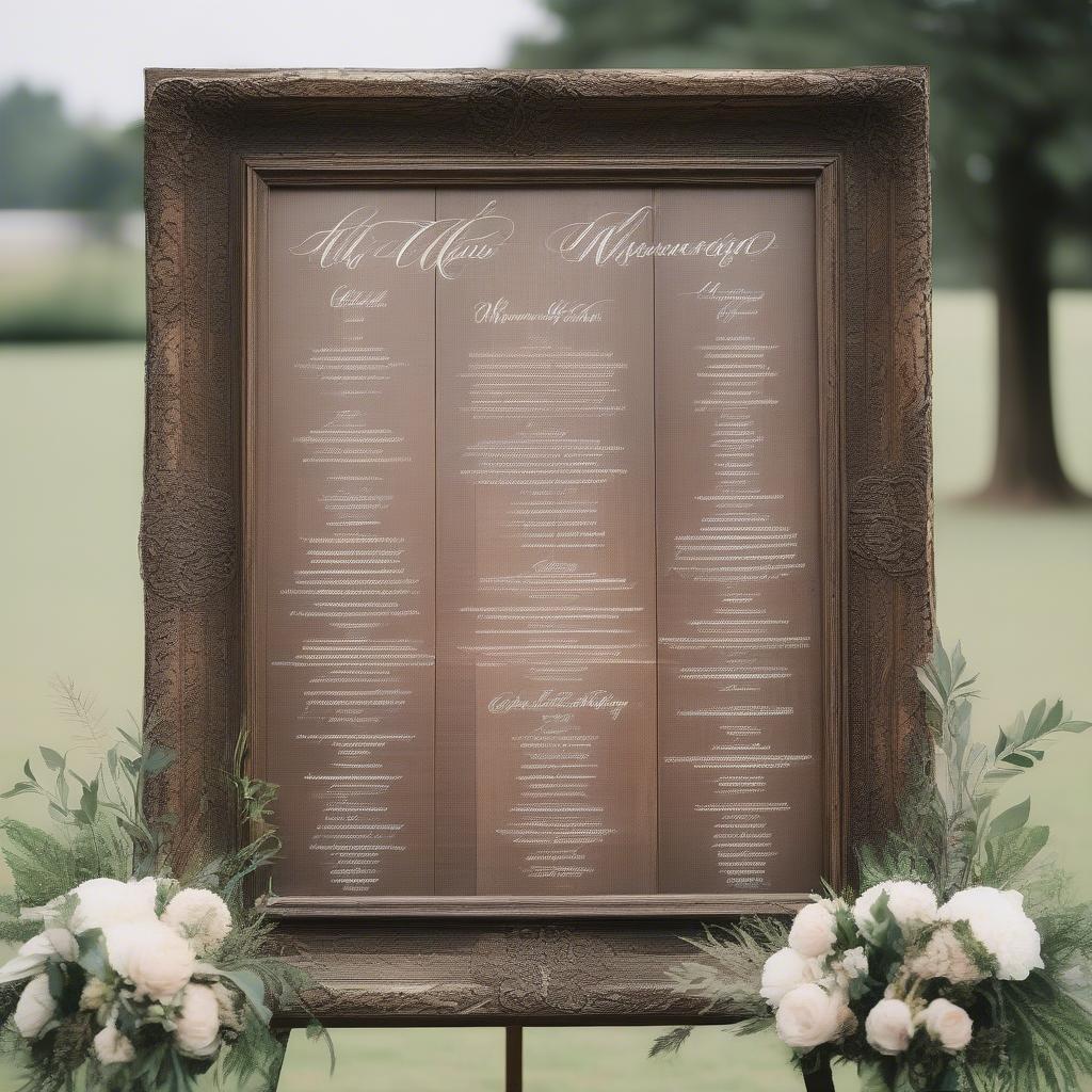 Wooden Wedding Sign Seating Chart