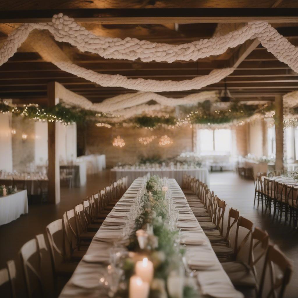 Wool Ball Garland for Wedding Decor