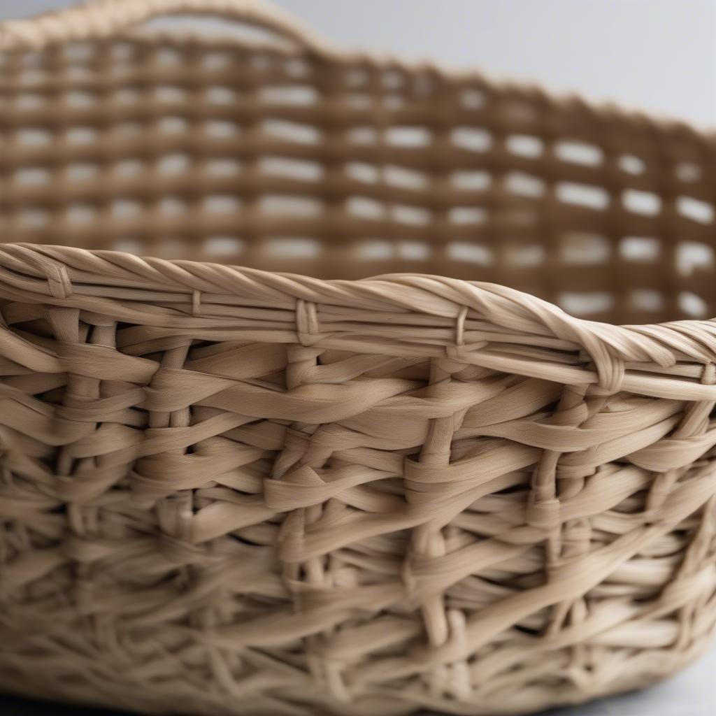 Close-up of Woven Seagrass Basket