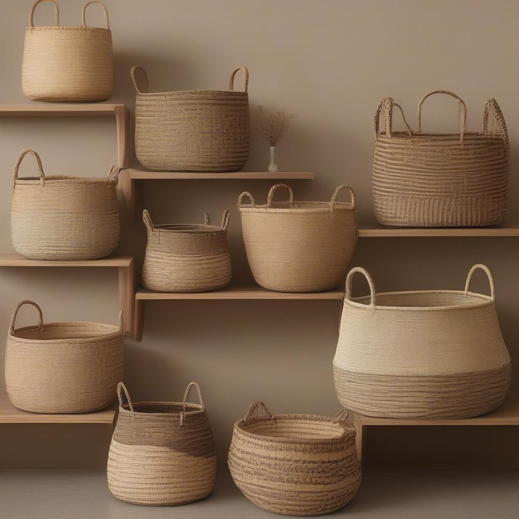 Variety of Woven Seagrass Baskets