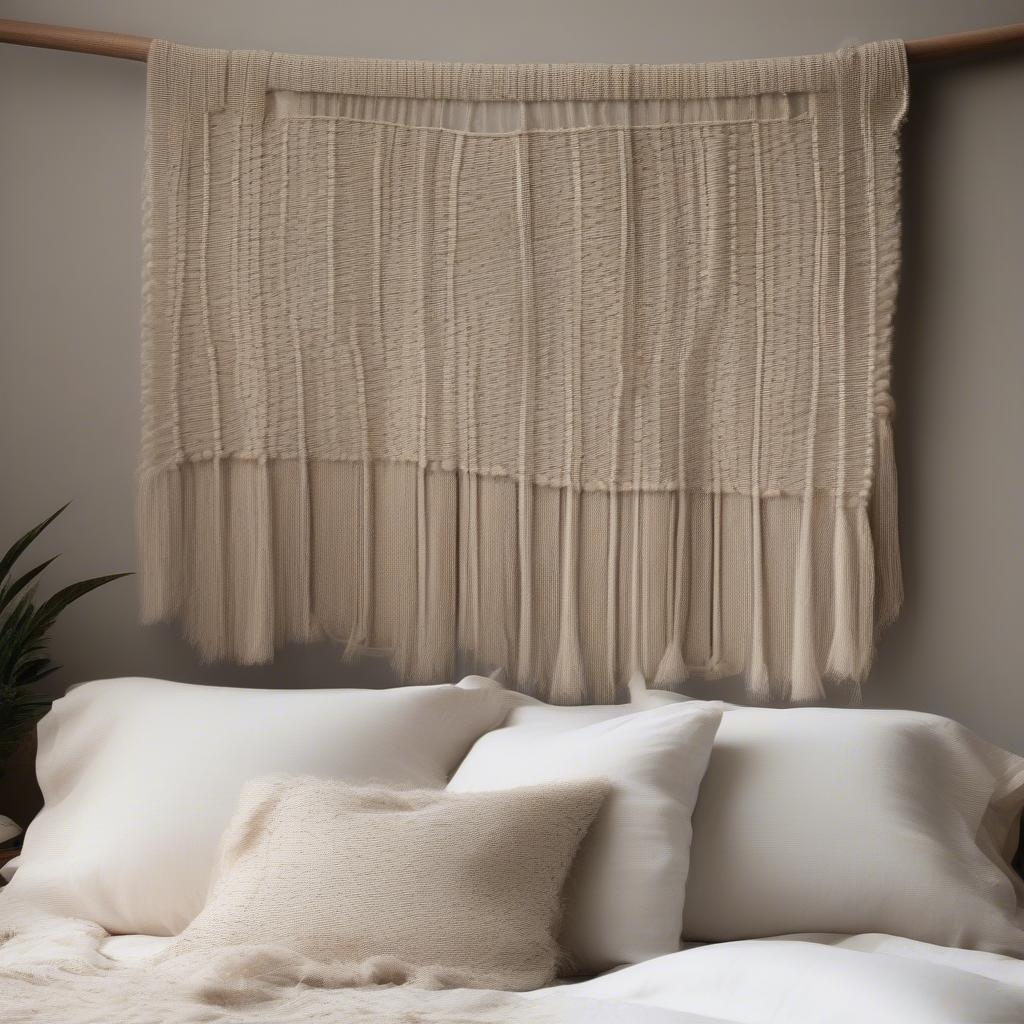 Woven Wall Hangings Add Texture and Warmth to a Bedroom