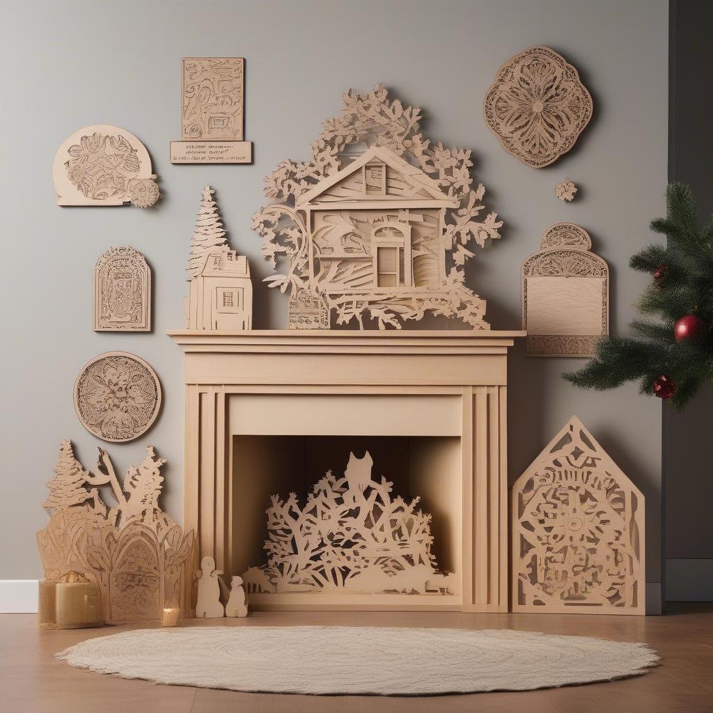 Year-Round Wood Cutouts Decorations: Wooden cutouts used for home decor