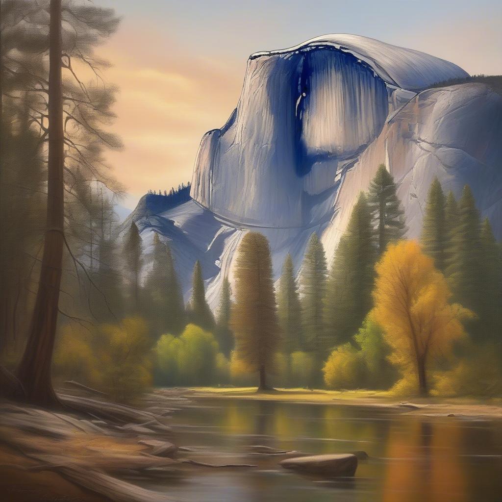 Yosemite National Park Landscape Painting